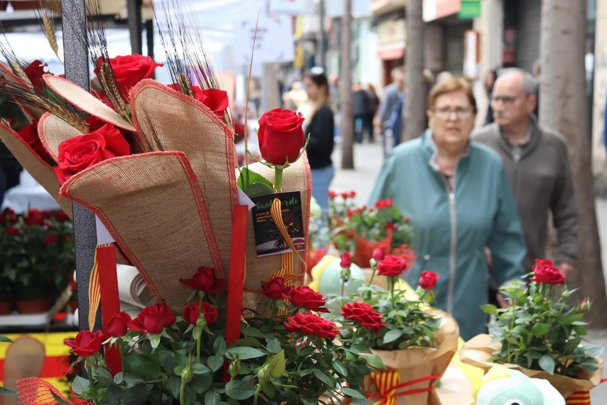 Celebración de Sant Jordi en la ciudad de Badalona