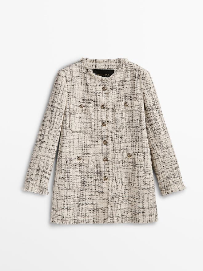 Chaqueta tweed Massimo Dutti