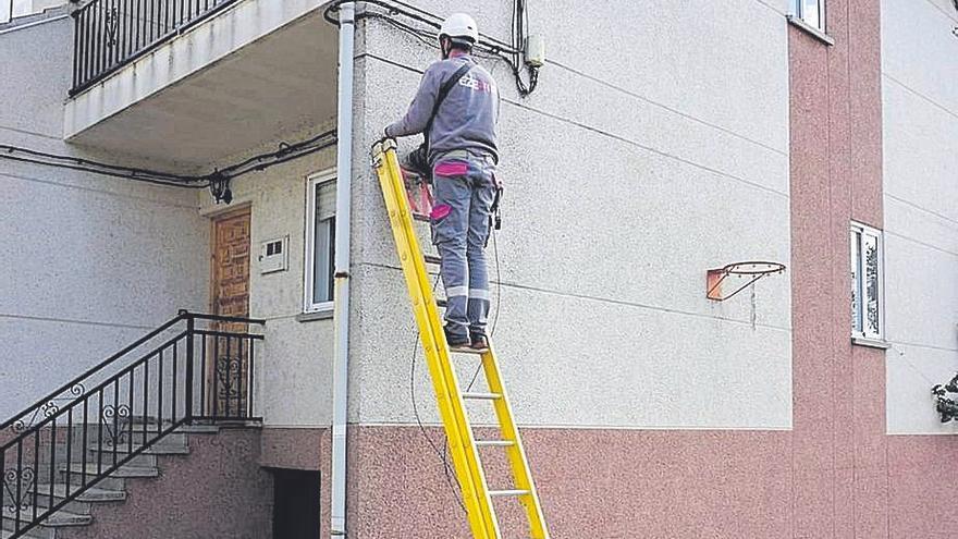 Instalación de fibra óptica en Alcañices