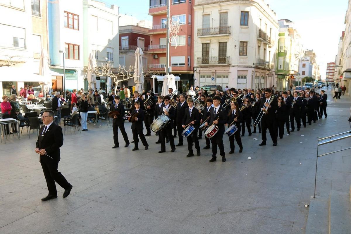 La banda de la SAM de Benifaió en un acto reciente.