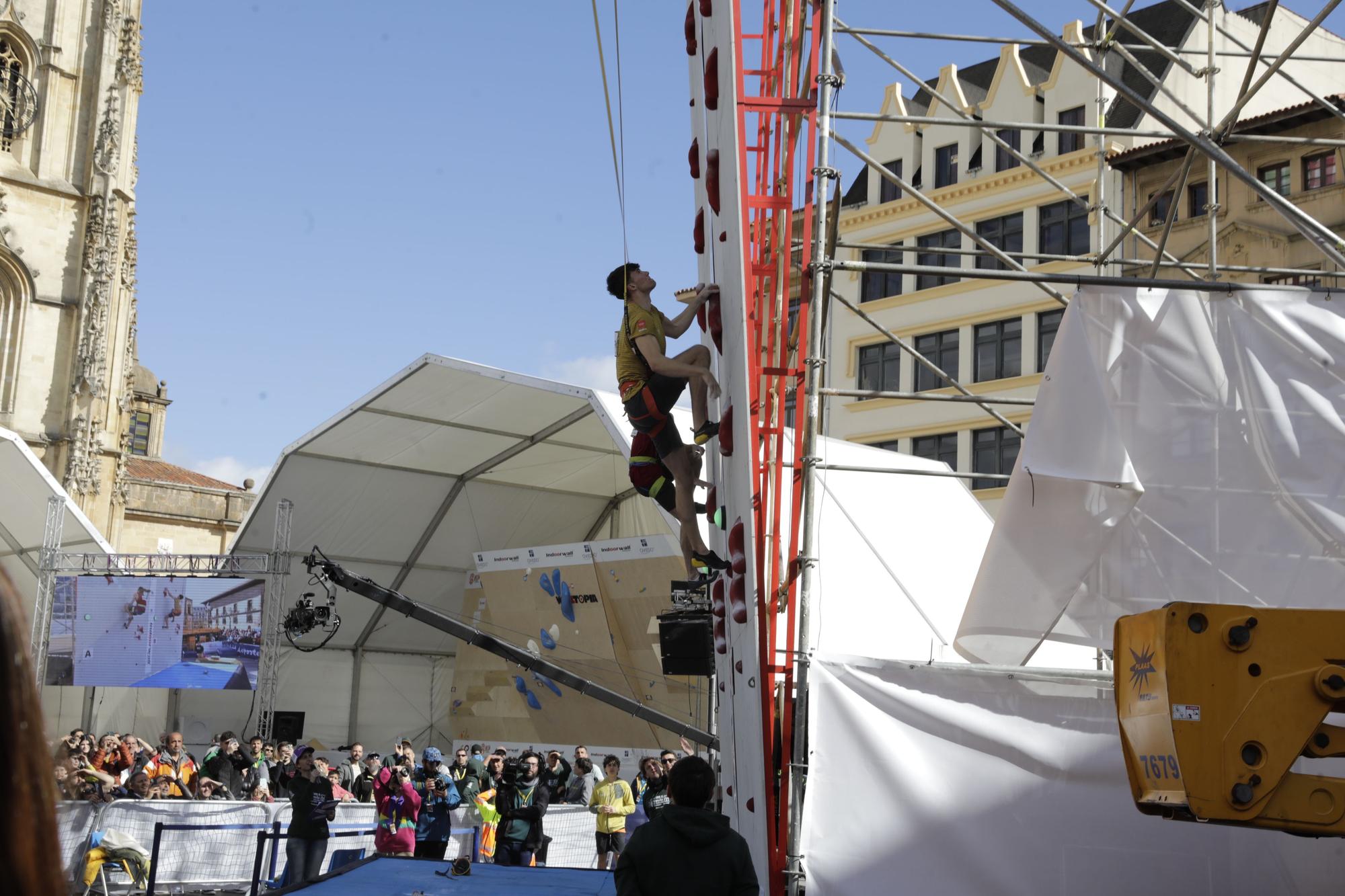 Así se vivió la primera prueba de la Copa de España de escalada en Oviedo