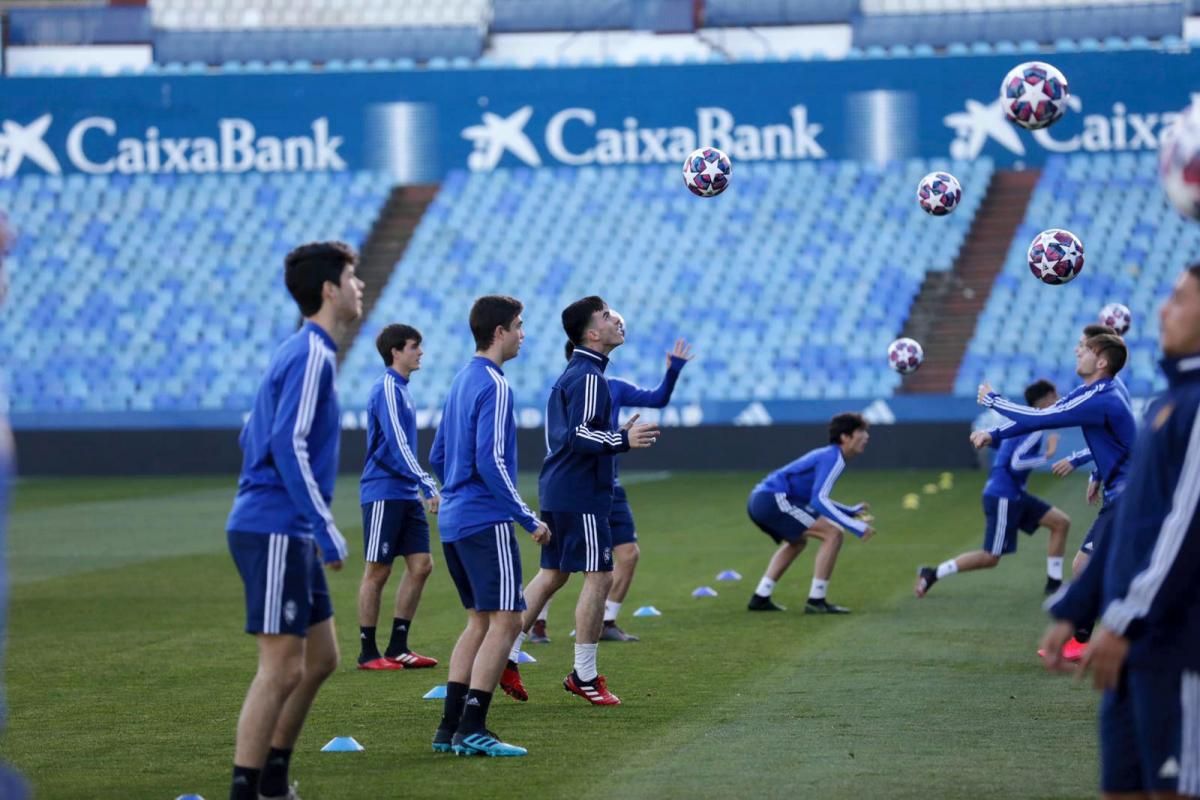 Entrenamiento del Real Zaragoza juvenil