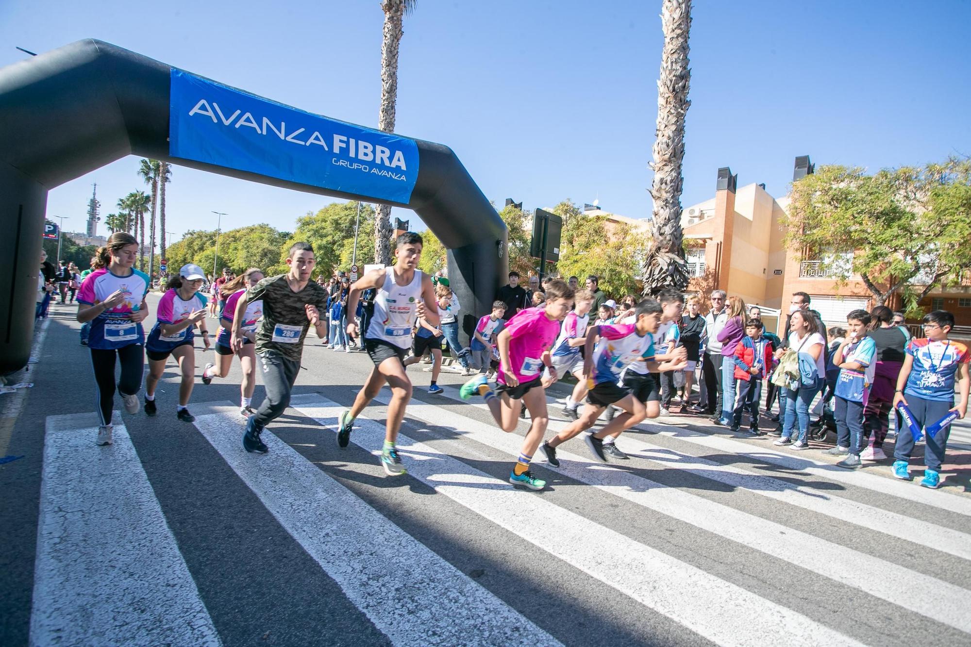 Carrera de menores de la TotalEnergies Murcia Maratón Costa Cálida