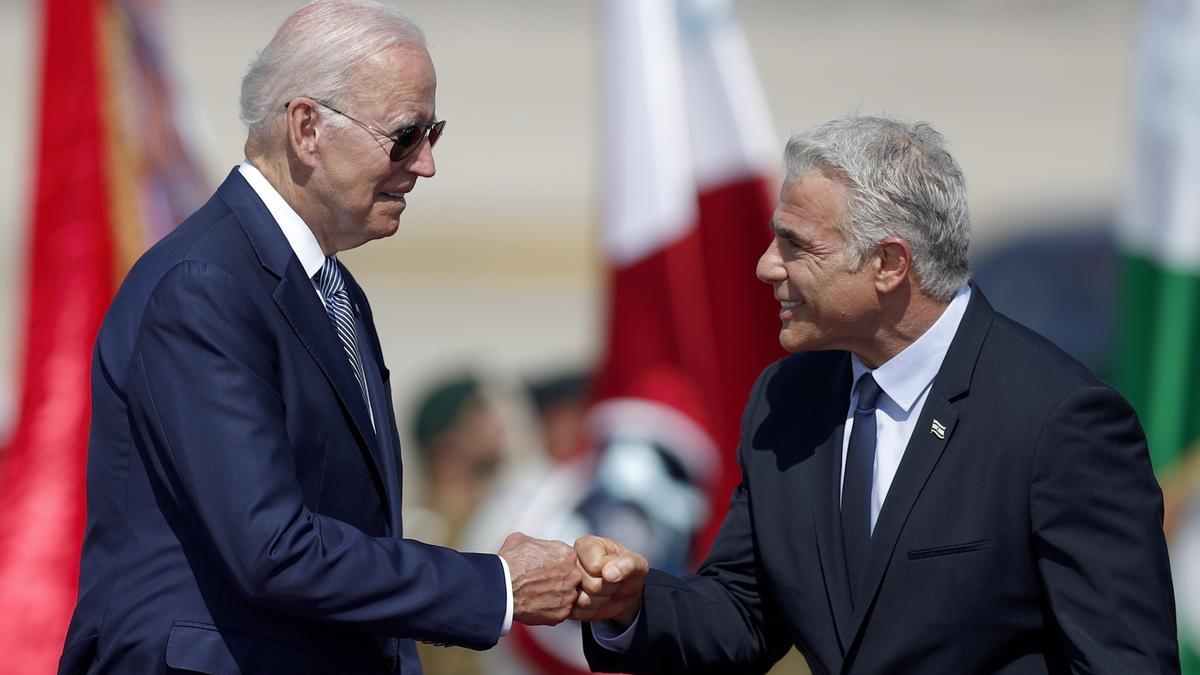 Biden saluda al primer ministro israelí, Yair