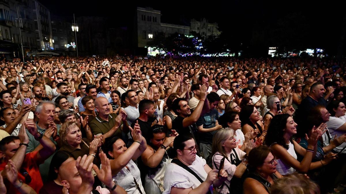 La gran multitud de uno de los conciertos de esta edición de la Peregrina.