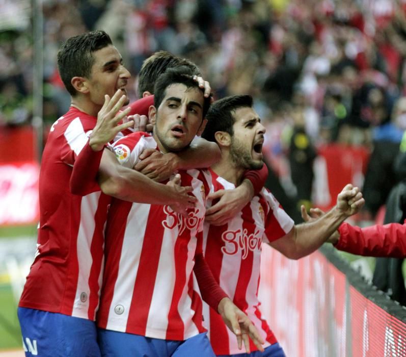 El partido entre el Sporting y el Valencia, en imágenes