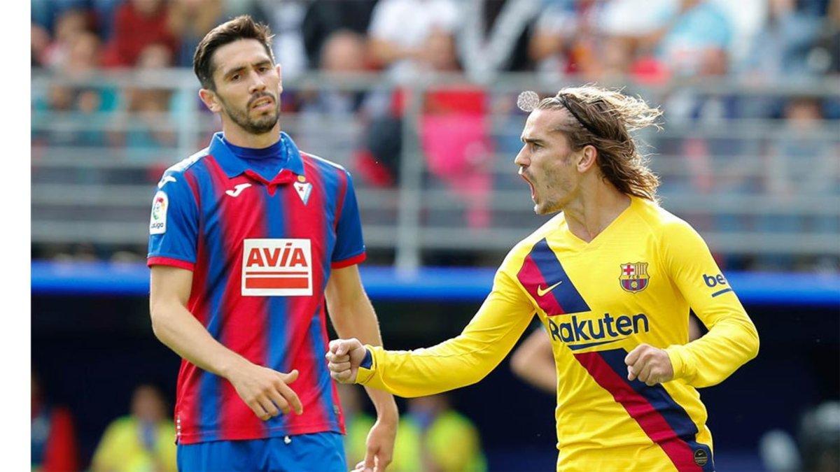 Así celebró Antoine Griezmann el gol que abrió el caminmo de la goleada