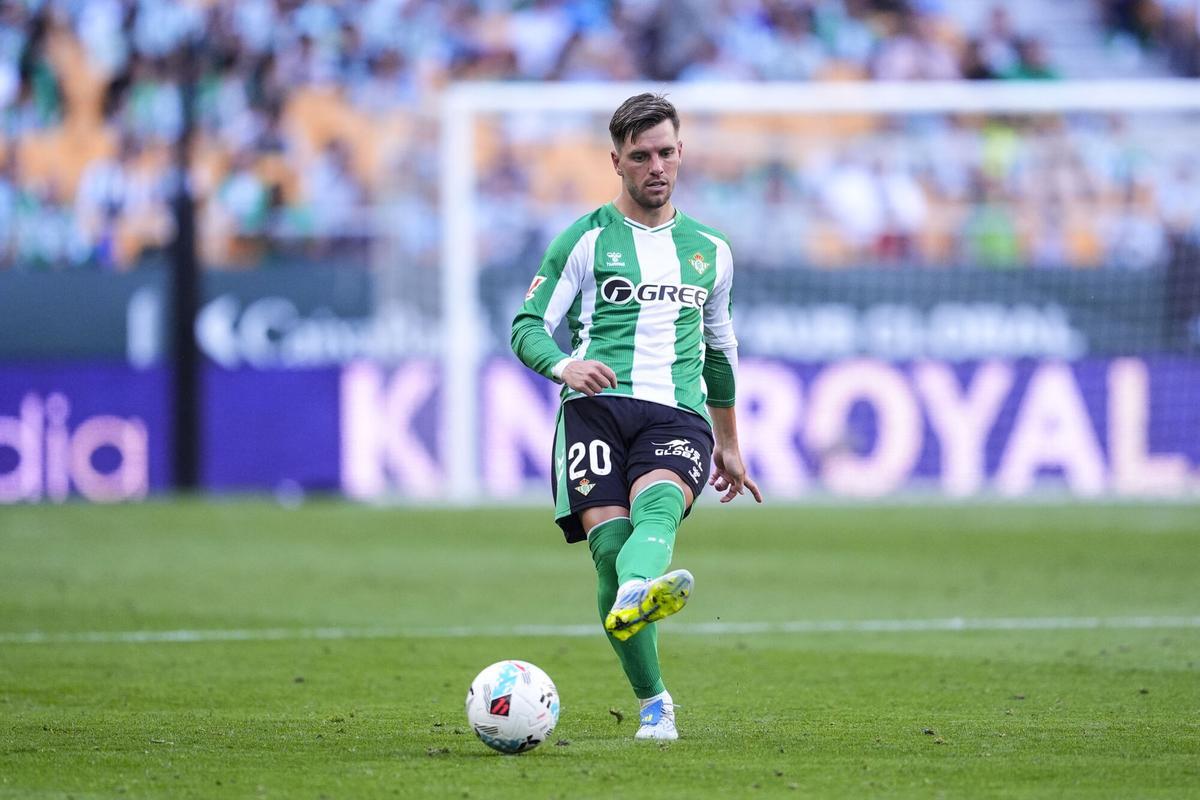 Giovani Lo Celso, durante el Betis-Oviedo de Liga en La Cartuja