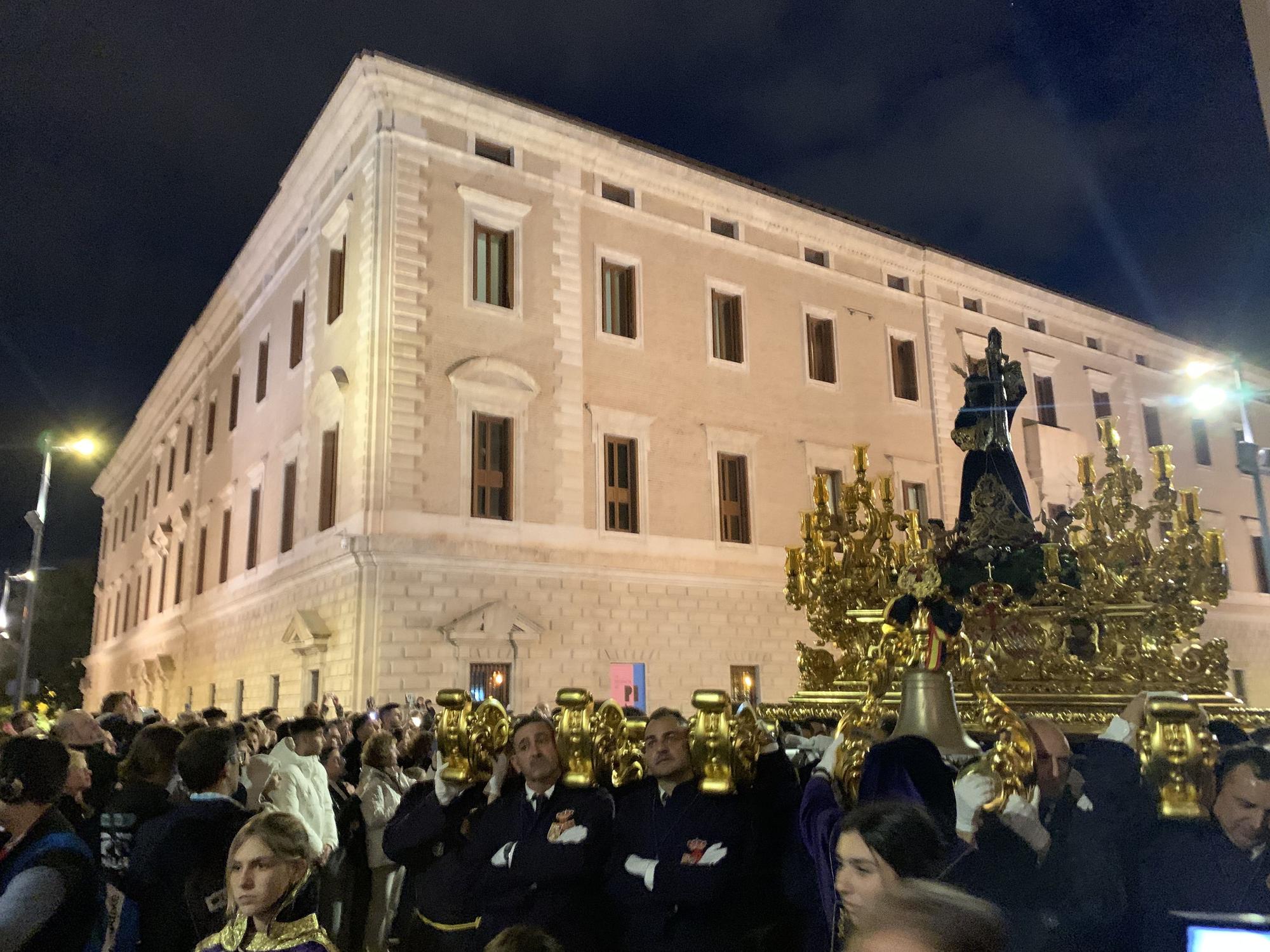 Procesión de vuelta y encierro de la cofradía de El Rico, el Miércoles Santo de 2024.