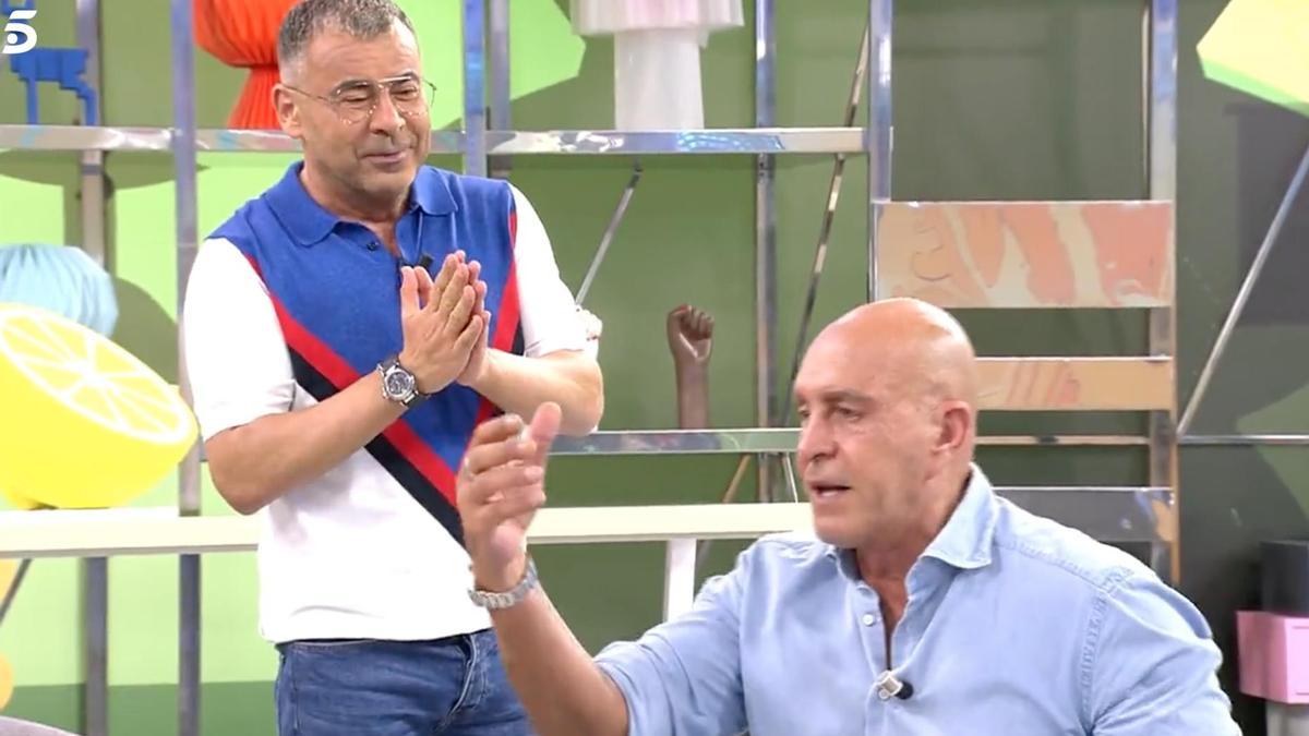 Jorge Javier Vázquez y Kiko Matamoros en el plató de &#039;Sálvame&#039;