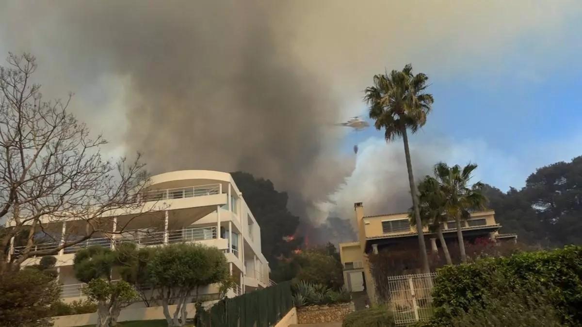 Der Waldbrand in Costa dels Pins am Mittwoch.