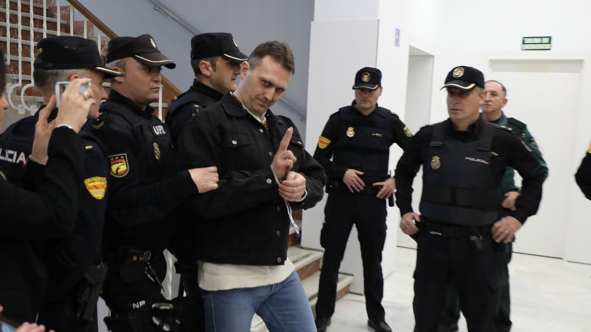 Norbet Feher, más conocido como Igor el Ruso, durante el juico celebrado en la Audiencia Provincial de Teruel.