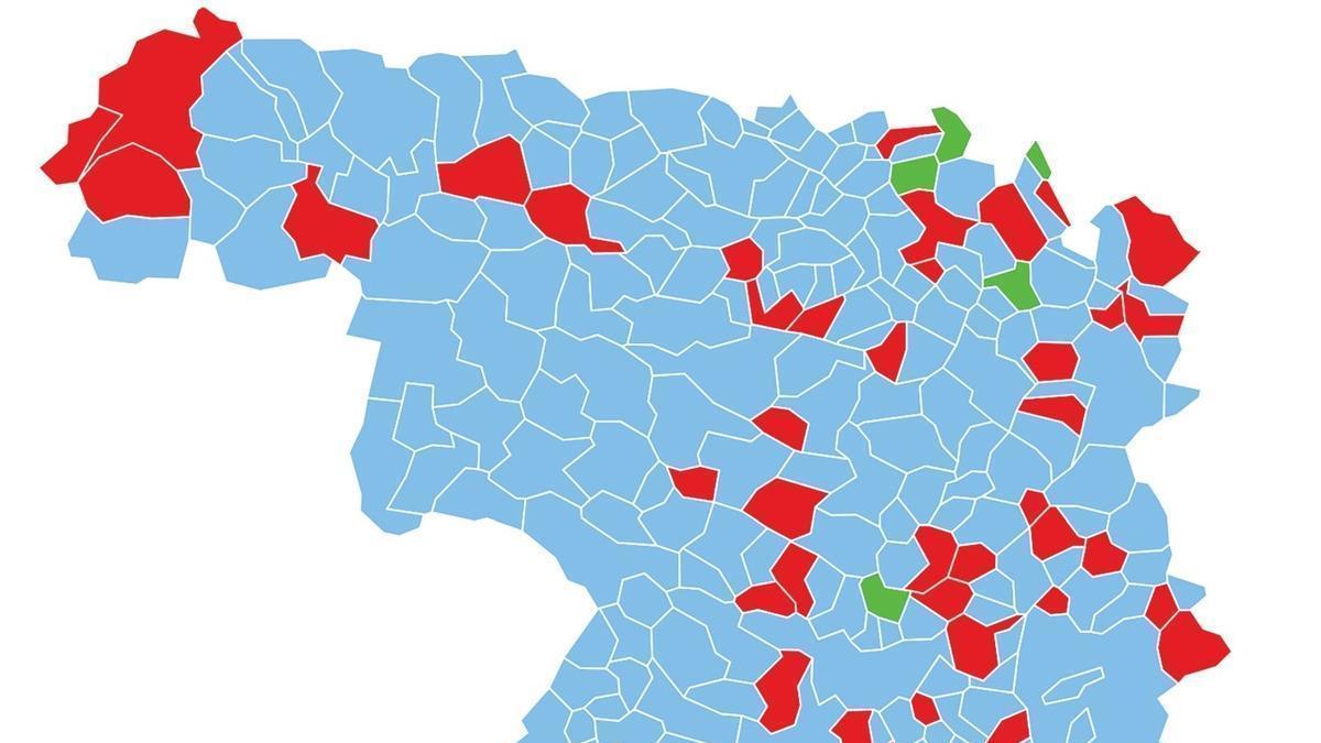 Mapa político provincial tras las elecciones autonómicas