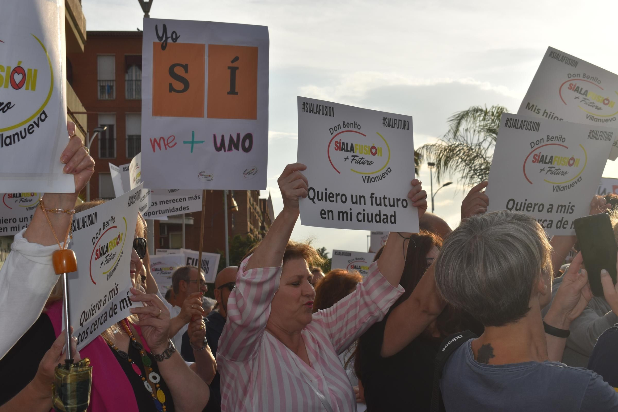 Manifestación en Don Benito por la fusión con Villanueva