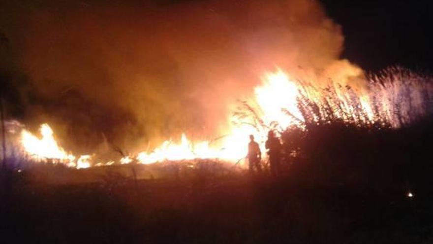 Un incendio provocado calcina 2.000 metros cuadrados junto a las Lagunas