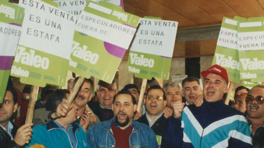 Una de las manifestaciones que protagonizaron empleados de Valeo en 1994.