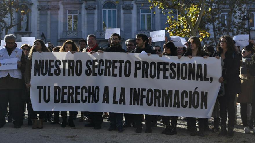 Concentración contra el ataque a la libertad de prensa.