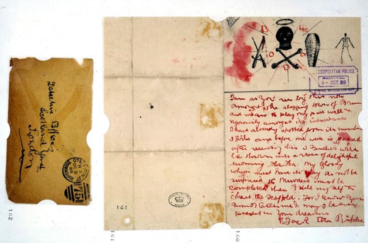 Carta firmada per Jack ’el Destripador’, document policial conservador sobre el cas que va estremir Londres. Carta firmada per Jack ’el Destripador’, document policial conservador sobre el cas que va estremir Londres.