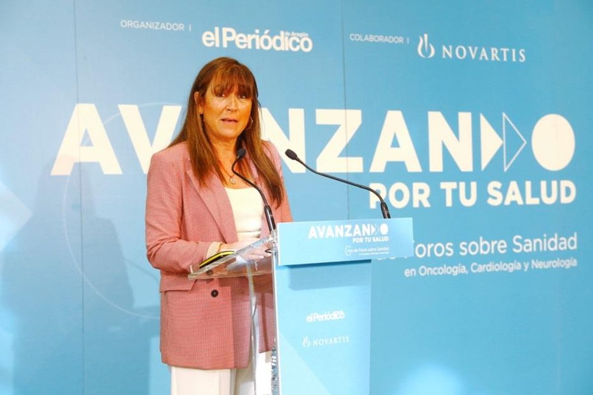 Sira Repollés, consejera de Sanidad del Gobierno de Aragón, durante su intervención en el encuentro.