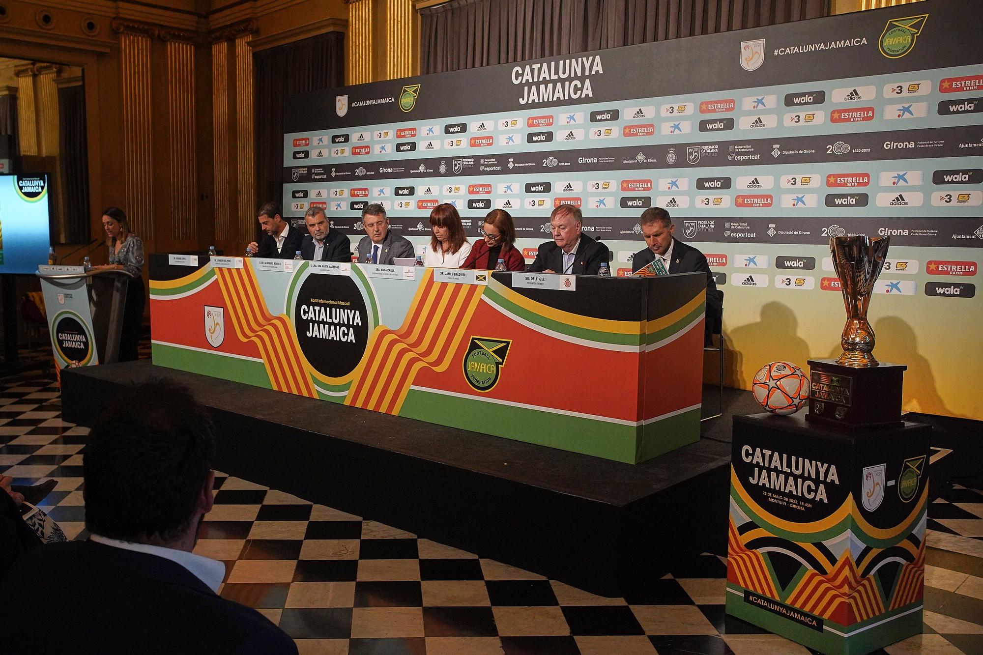 Presentació del partit entre Catalunya - Jamaica a Montilivi