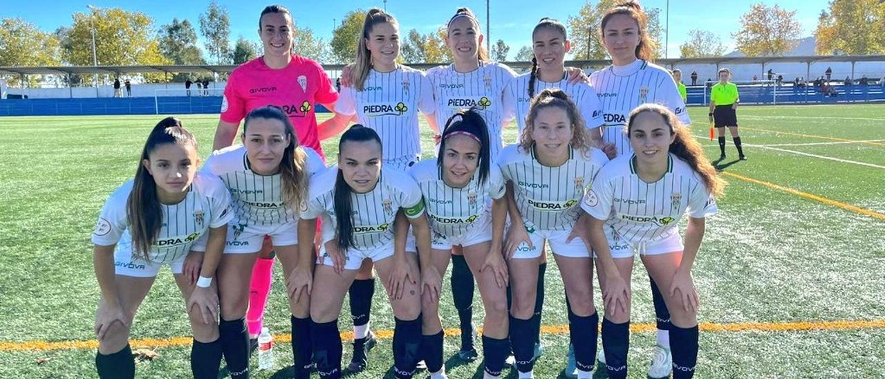 Once del Córdoba CF Femenino en su visita al Cacereño.