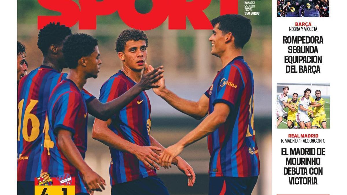 La portada de SPORT de hoy sábado, 25 de julio de 2026