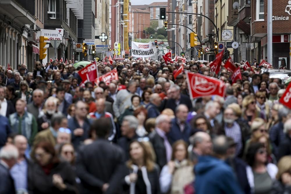 Protesta de pensionistas en Gijón