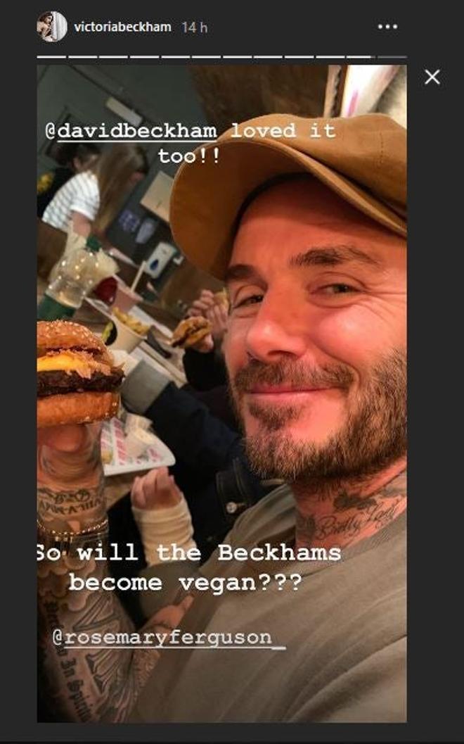 david beckham comiendo hamburguesa