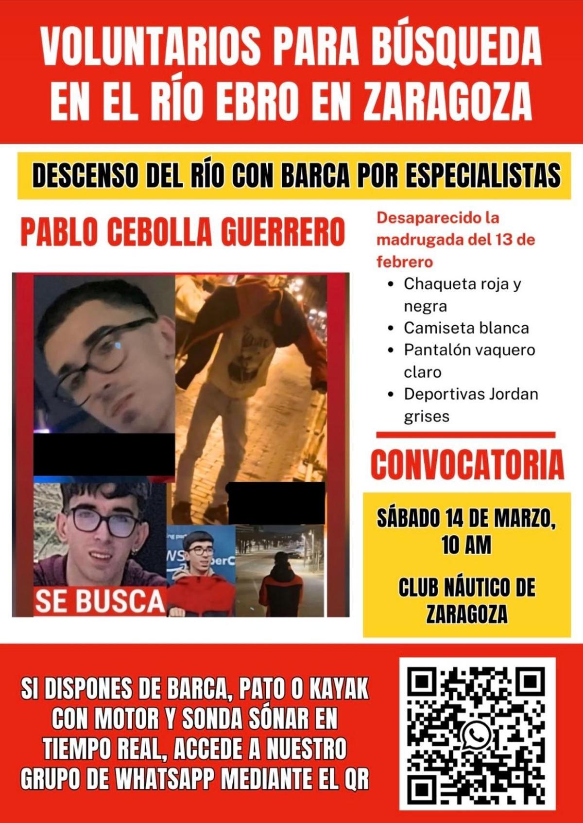 Convocatoria de movilización para el sábado 14 de marzo a las 10.00 horas en el Club Náutico de Zaragoza.