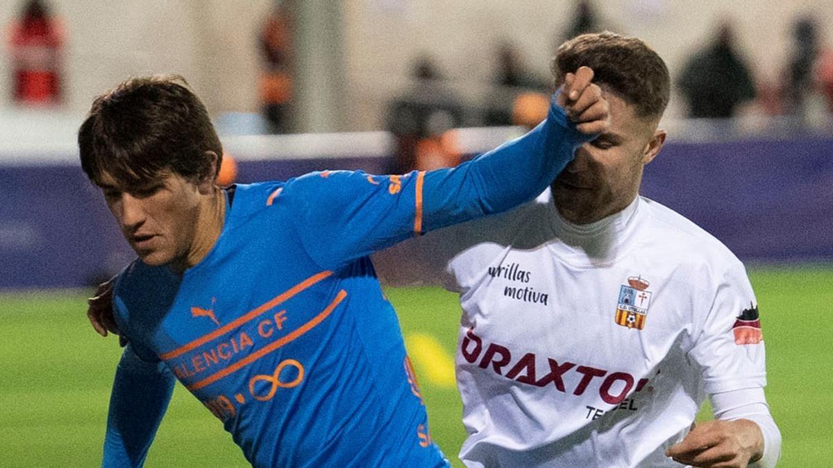 Jesús Vázquez, durante el Utrillas CD - Valencia