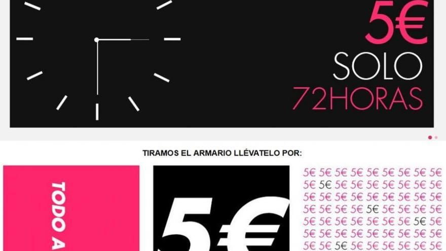 El Armario de la Tele liquida prendas a 5 euros