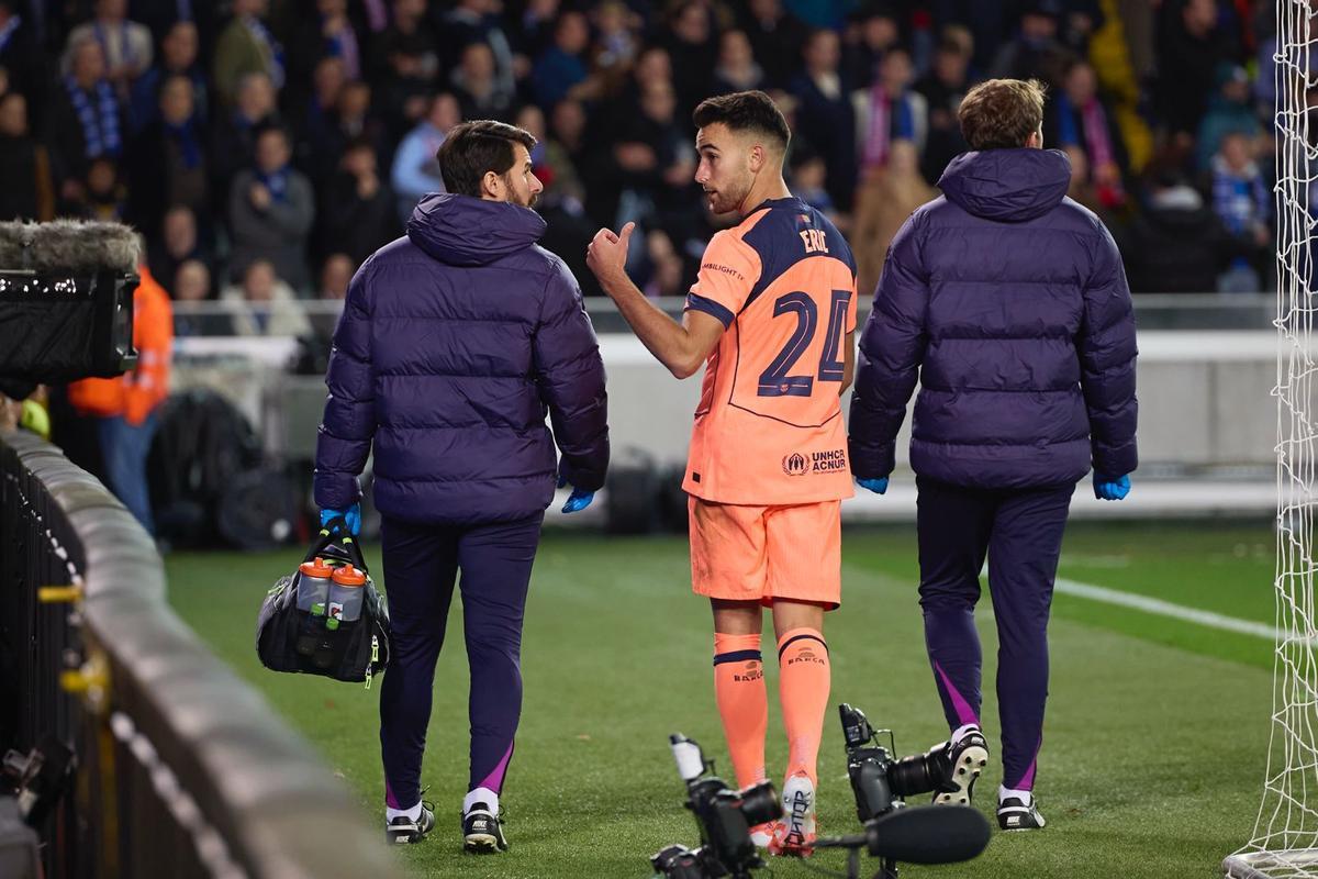 Eric Garcia fue substituido por una posible fractura nasal