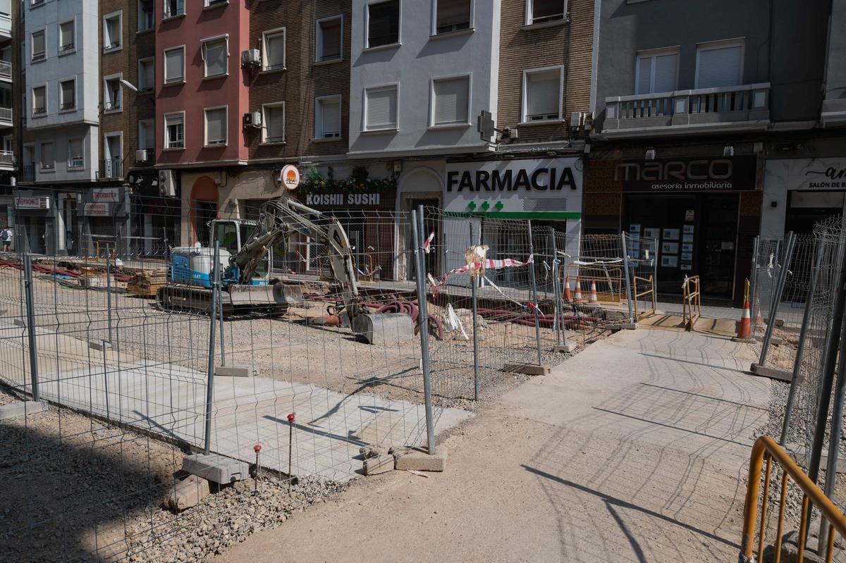 Estado de las obras en avenida Valencia
