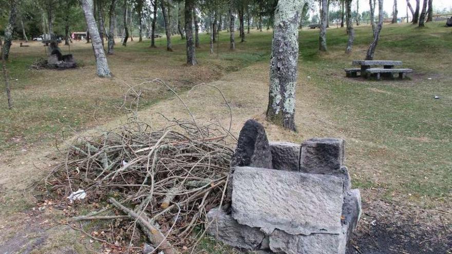 Un aspecto del área de asadores del parque de Cotorredondo. // Santos Álvarez