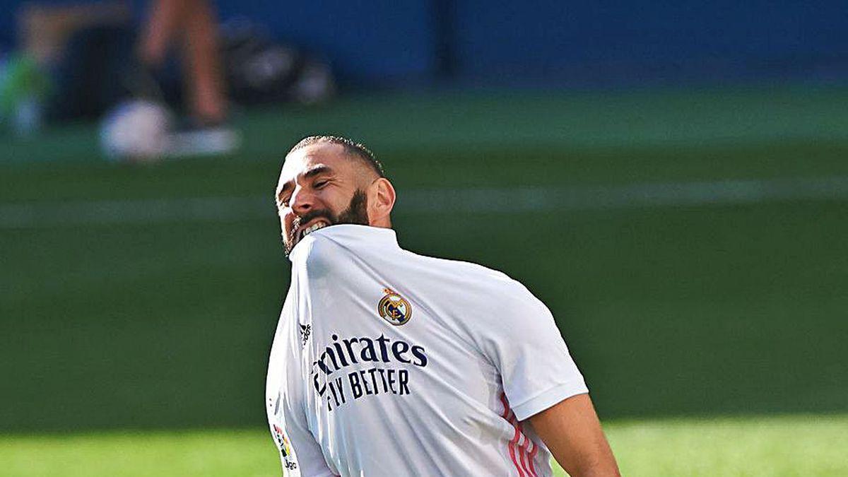 Benzema, con el Madrid.