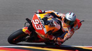 Márquez durante la jornada en Sachsenring