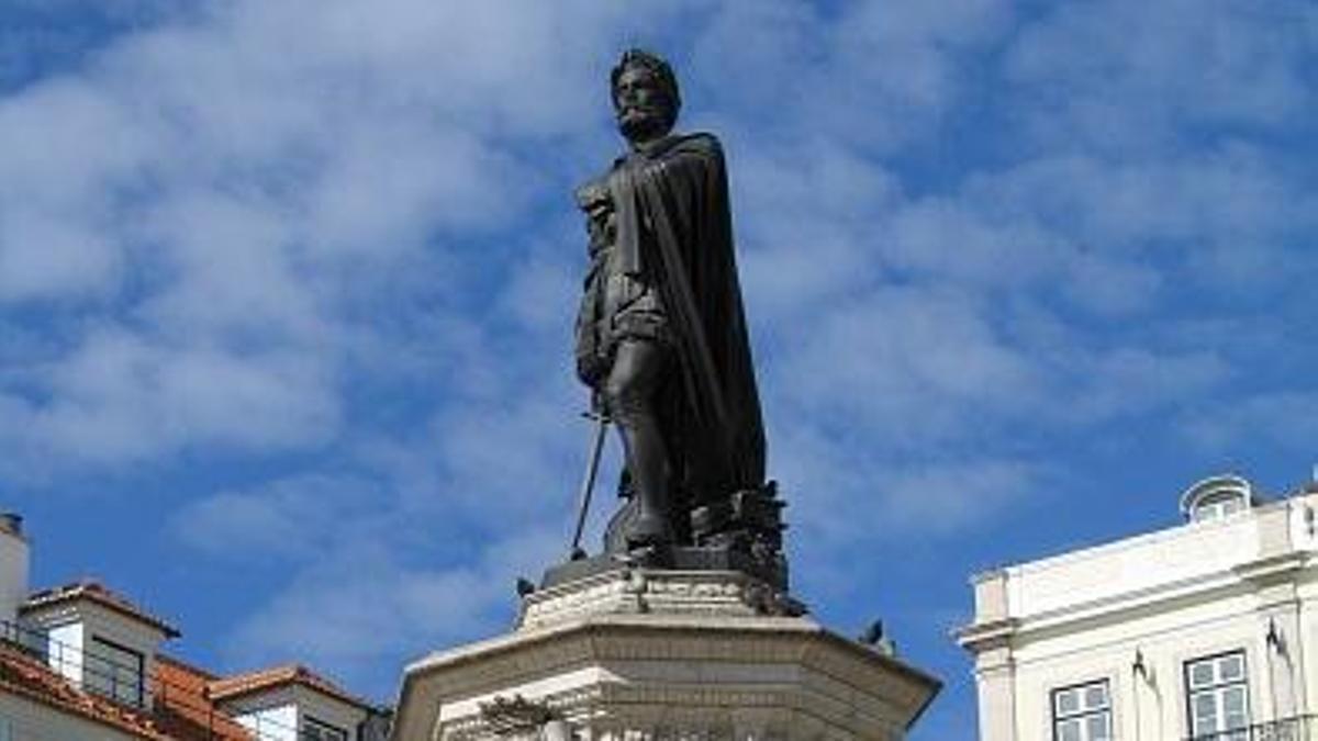 Estatua de Camoes en Lisboa.