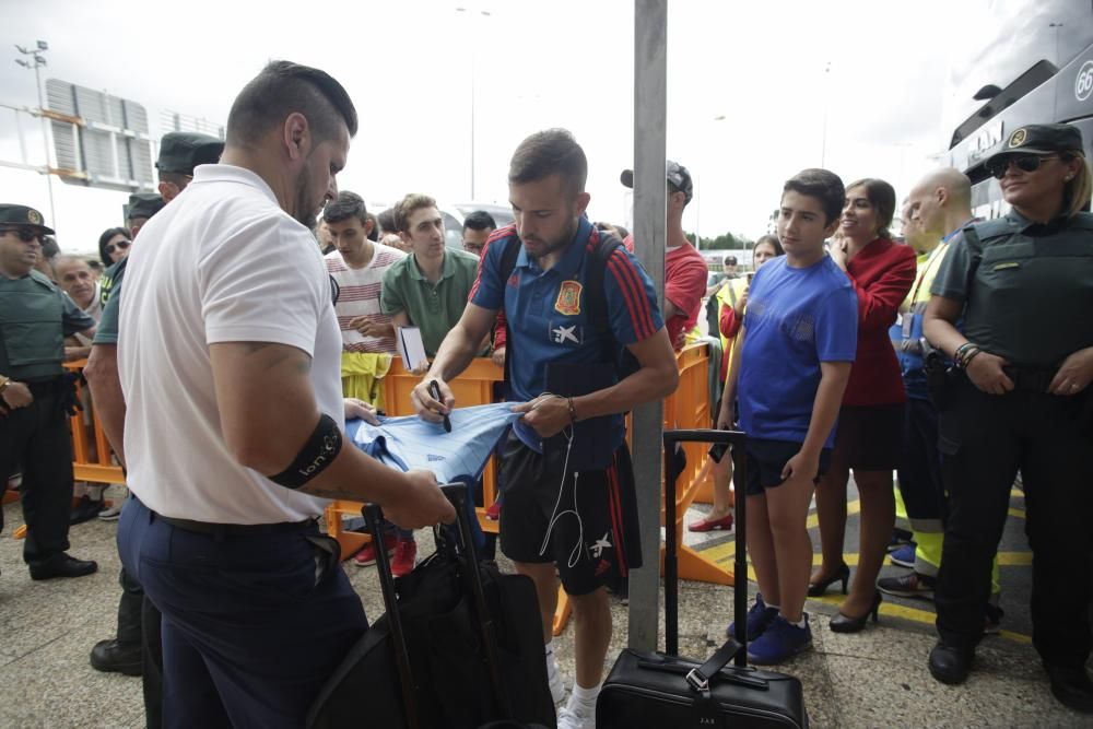 La selección española ya está en Asturias