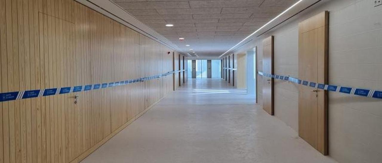 Interior del CIS de Lugo, que ya usa la madera con carácter estructural. | // FDV