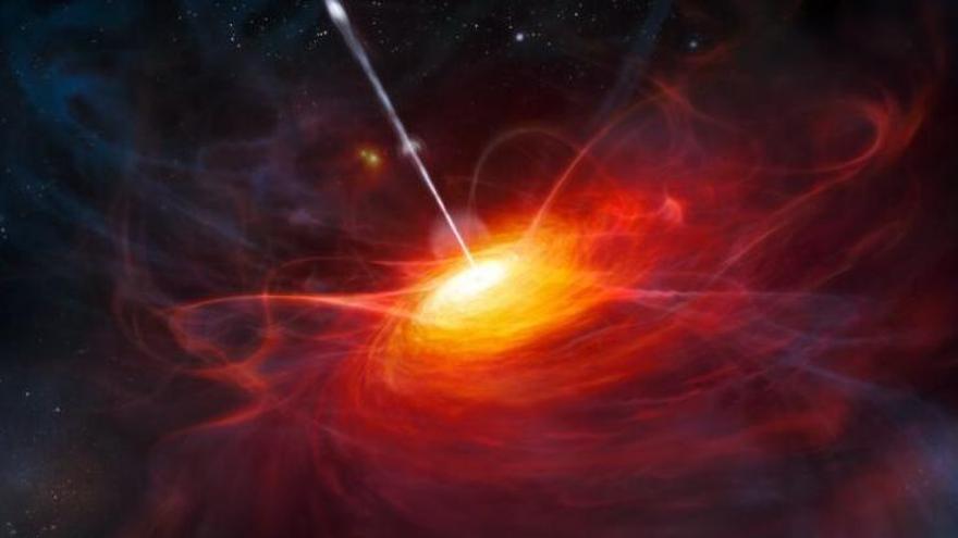 Un colosal agujero negro desconcierta a los astrónomos