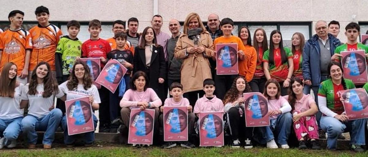 Presentación do reto «Unha semaniña enteira» para fomentar o uso do galego, onte, no IES de Chapela.  | FDV