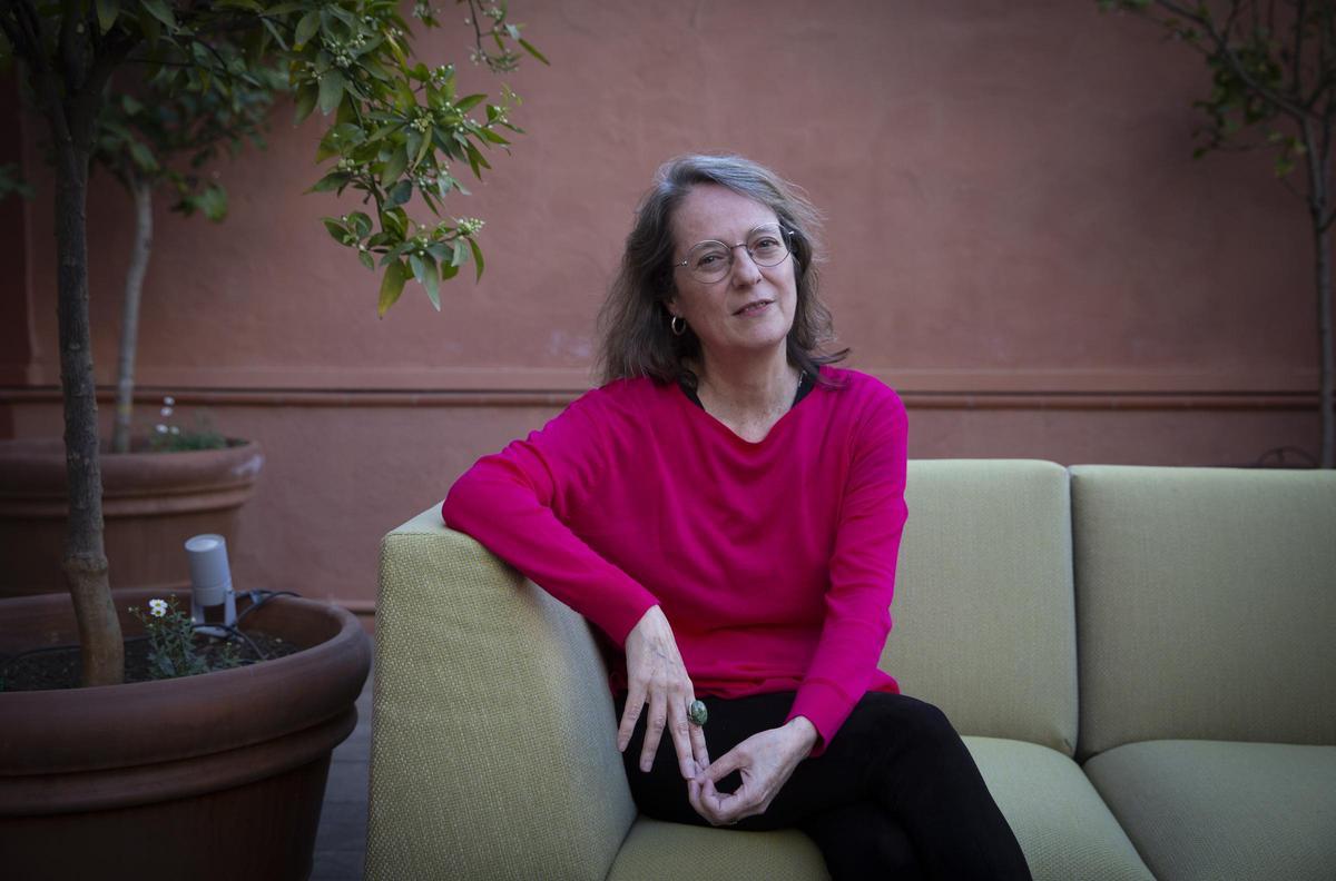 La escritora Marta Sanz en la sede de Anagrama.