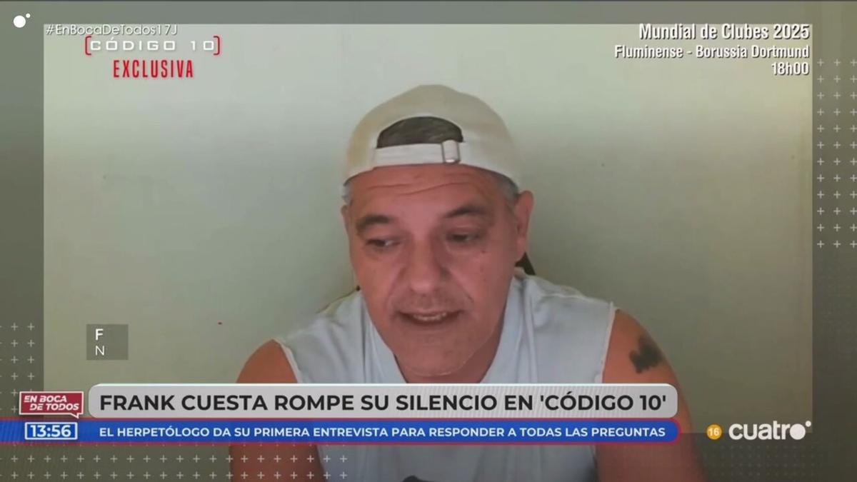 Frank Cuesta da explicaciones en 'Código 10'.