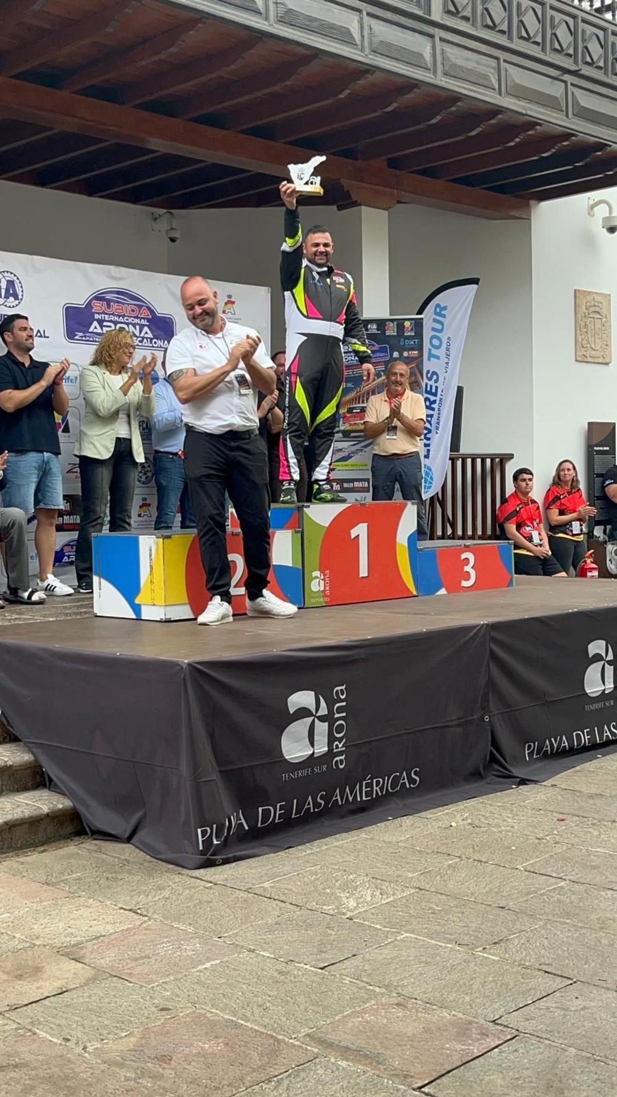 Carlos Rodríguez, en el podio.