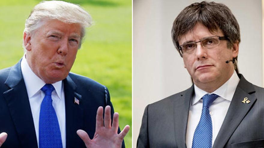 Trump y Puigdemont.