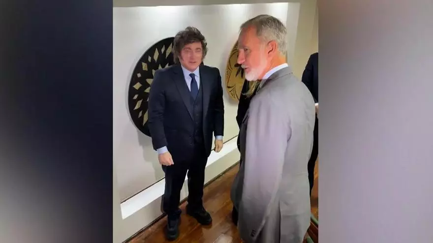 Así fue el encuentro entre el rey Felipe VI y Milei
