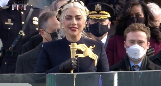 Lady Gaga en la toma de posesión de Biden