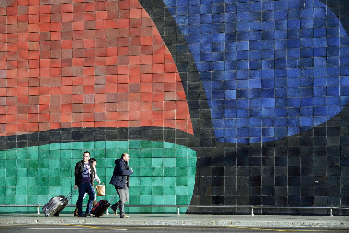 El mosaico del Aeropuerto de Barcelona.