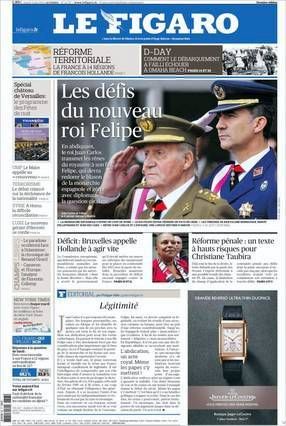 El tratamiento de la abdicación del Rey en algunos diarios extranjeros y españoles