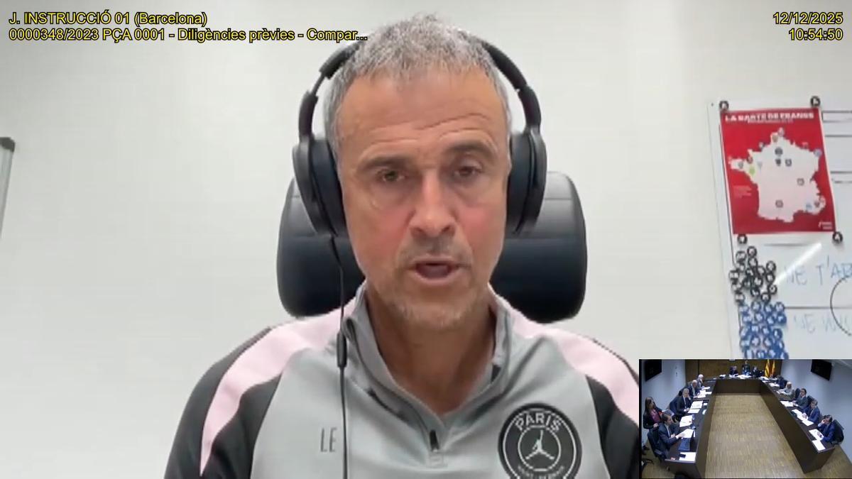 Declaración judicial de Luis Enrique en el 'caso Negreira'